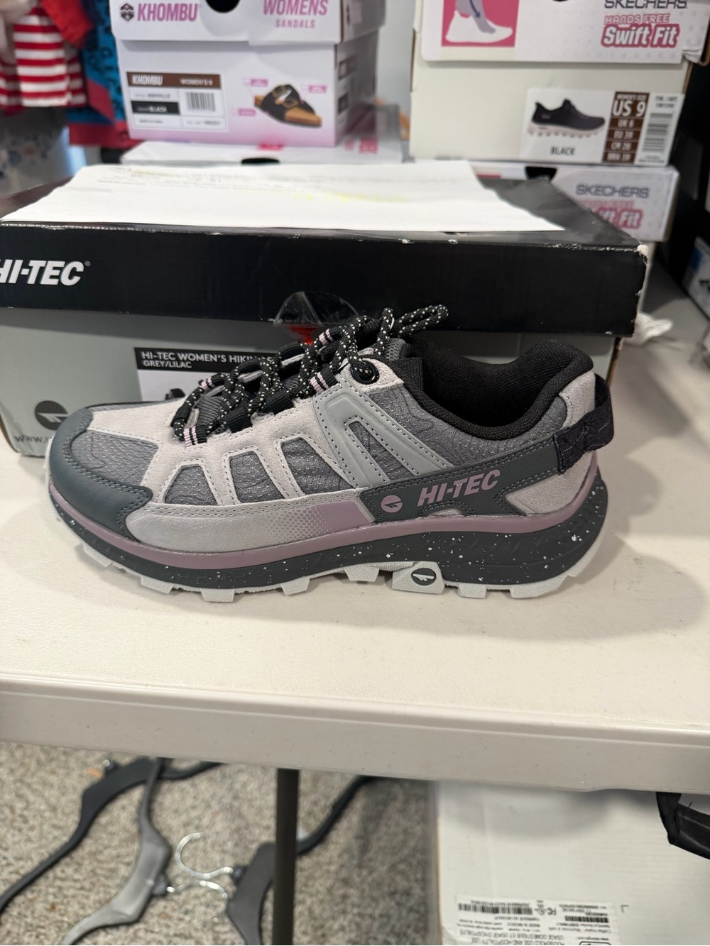 Hi-Tec Women’s Hiking Shoes Trail Running Sneakers Gray Lavender Size 6.5 M